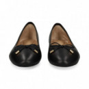 Bailarina Cordon Piel Negro  LAUREN RALPH LAUREN
