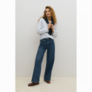 Pantalones Mujer Pantalón ESE O ESE Cooper Wide Medium Blue