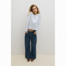 Pantalones Mujer Pantalón ESE O ESE Cooper Wide Medium Blue