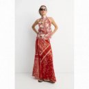 Camisetas Mujer Top ESE O ESE Pisa Burgundy Paisley