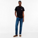 Camiseta Slim de Punto con Logo  TOMMY HILFIGER