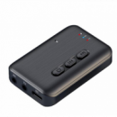 Adaptador de Audio BLUETOOTH 2 en 1 Transmisor y Receptor para Coche con Conexión Aux Negro