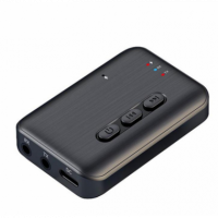Adaptador de Audio BLUETOOTH 2 en 1 Transmisor y Receptor para Coche con Conexión Aux Negro