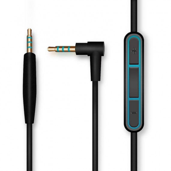 Cable de Audio Compatible con Auriculares Bose Jack 3.5MM a Jack 2.5MM con Control de Volumen/micrófono Negro