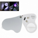 Mini Lupa Doble Lente para Artesanía y Coleccionismo con Luz Led MG9889