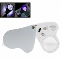 Mini Lupa Doble Lente para Artesanía y Coleccionismo con Luz Led MG9889