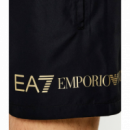 Bañador EA7 Emporio Armani Negro Logotipo Dorado  ARMANI EXCHANGE