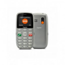 GIGASET Telefono Movil Basico GL390 con Teclas Grandes, Dual Sim, Boton Sos, Linterna Gris