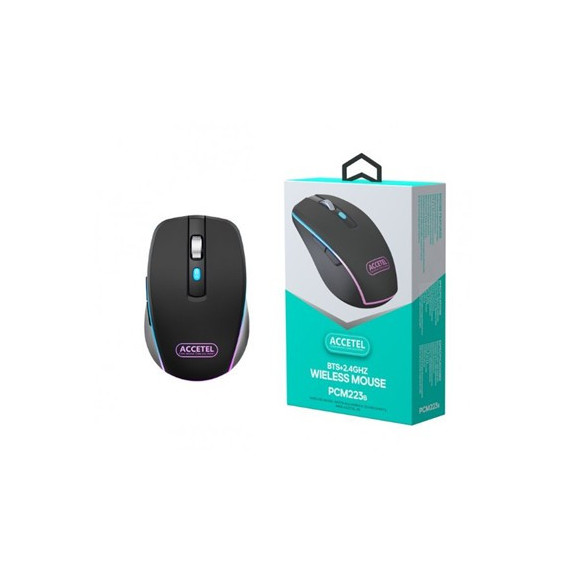 ACCETEL Raton Inalambrico BLUETOOTH PCM223B Negro