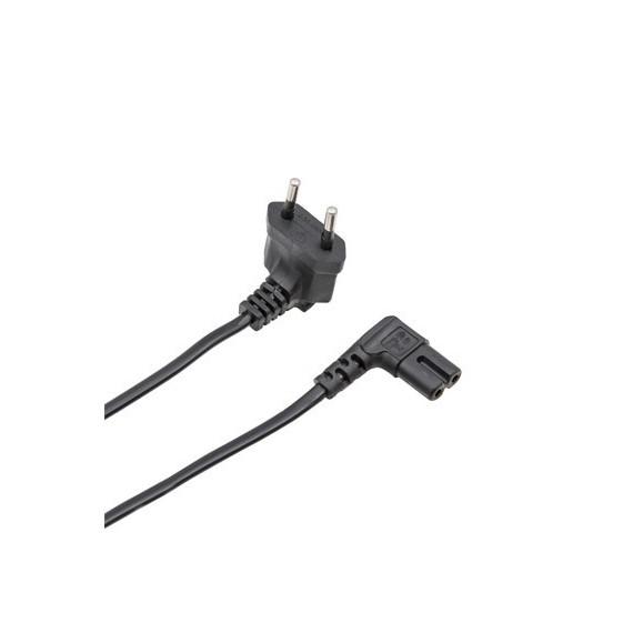 EUROCONNEX Cable Alimentacion Tipo 8 Acodado Iec C7 1.5MTRS Negro 0398N