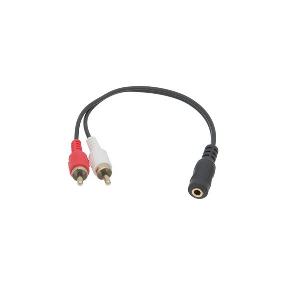 EUROCONNEX Cable Adaptador Jack 3.5MM/H Estereo a 2 Rca/m 20CM Negro 0598N