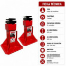 Juego 2 Pcs Caballetes FARGO TOOLS 22 Ton 350-500MM