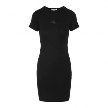 Vestido Monologo 2X2 Baby Rib Mini  CALVIN KLEIN
