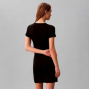 Vestido Monologo 2X2 Baby Rib Mini  CALVIN KLEIN