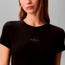 Vestido Monologo 2X2 Baby Rib Mini  CALVIN KLEIN