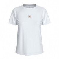 Camiseta de Algodón Suave con Insignia  CALVIN KLEIN
