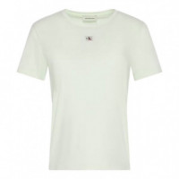 Camiseta de Algodón Suave con Insignia  CALVIN KLEIN
