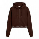 Sudadera Cropped con Capucha, Cremallera y Logo  CALVIN KLEIN