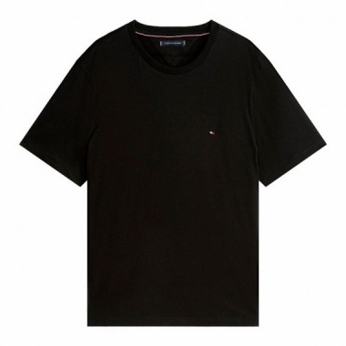 Camiseta de cuello redondo con logo bordado