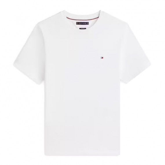 Camiseta de cuello redondo con logo bordado