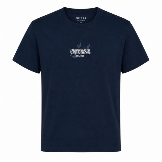 Camiseta con logo bordado