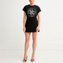 Camiseta con logo de pedrería