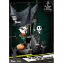 Figura Jack y Zero en Casa Pesadilla Antes de Navidad Diorama Disney  BEAST KINGDOM TOYS