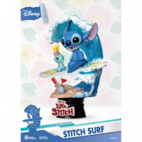 Diorama Figura Stitch Haciendo Surf Disney 15CM  BEAST KINGDOM TOYS