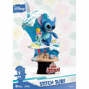 Diorama Figura Stitch Haciendo Surf Disney 15CM  BEAST KINGDOM TOYS