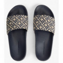 TOMMY HILFIGER - TH MONOGRAM POOL SLIDE - DW6 - F|FW0FW09423/DW6