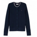 TOMMY HILFIGER - Co Cable Fine Gg  Ls C-nk Cardi - C1G - F|WW0WW43329/C1G