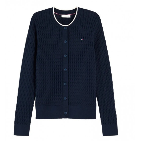 TOMMY HILFIGER - Co Cable Fine Gg  Ls C-nk Cardi - C1G - F|WW0WW43329/C1G