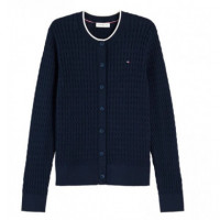 TOMMY HILFIGER - Co Cable Fine Gg  Ls C-nk Cardi - C1G - F|WW0WW43329/C1G