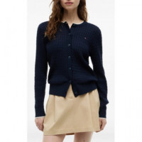 TOMMY HILFIGER - Co Cable Fine Gg  Ls C-nk Cardi - C1G - F|WW0WW43329/C1G
