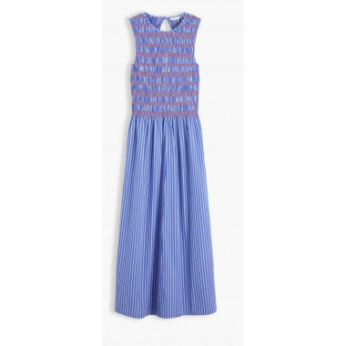 TOMMY HILFIGER - Smocking Stripe Ns MIDI Dress - 0BH - F|WW0WW49883/0BH