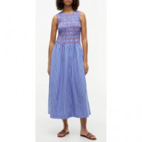 TOMMY HILFIGER - Smocking Stripe Ns MIDI Dress - 0BH - F|WW0WW49883/0BH