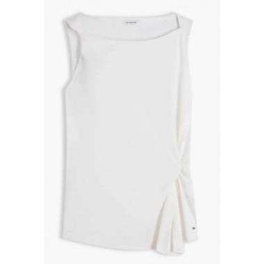 TOMMY HILFIGER - INTERLOCK KNOT SLVLS TOP - YBL - F|WW0WW50972/YBL
