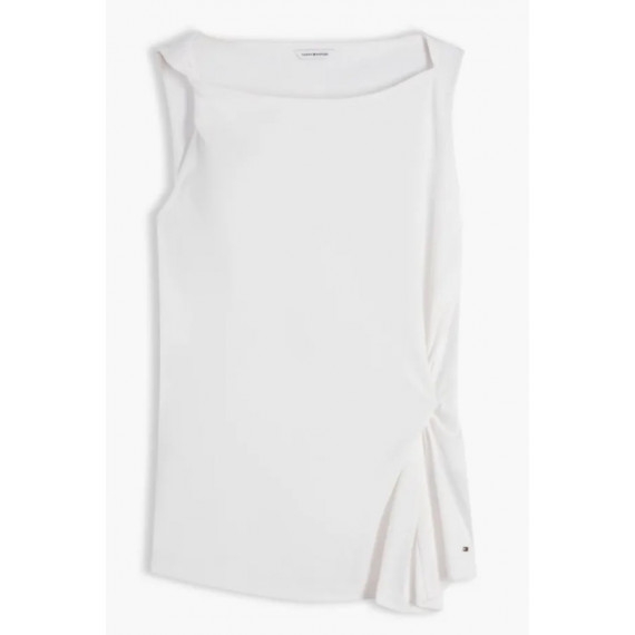 TOMMY HILFIGER - INTERLOCK KNOT SLVLS TOP - YBL - F|WW0WW50972/YBL
