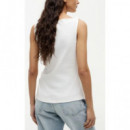 TOMMY HILFIGER - INTERLOCK KNOT SLVLS TOP - YBL - F|WW0WW50972/YBL