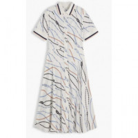 TOMMY HILFIGER - Vis Twill Rope MIDI Ss Dress - 0K7 - F|WW0WW50978/0K7