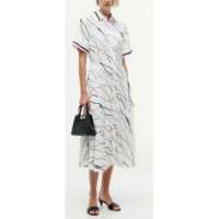 TOMMY HILFIGER - Vis Twill Rope MIDI Ss Dress - 0K7 - F|WW0WW50978/0K7
