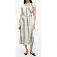 TOMMY HILFIGER - Nautical Stripe Ns MIDI Dress - 0AB - F|WW0WW51013/0AB