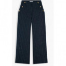 TOMMY HILFIGER - Linen Nautical Stripe Gb Wideleg - 0BI - F|WW0WW51093/0BI