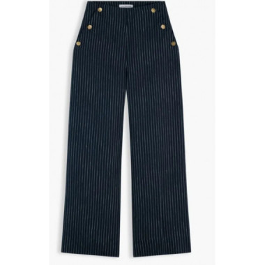 TOMMY HILFIGER - Linen Nautical Stripe Gb Wideleg - 0BI - F|WW0WW51093/0BI