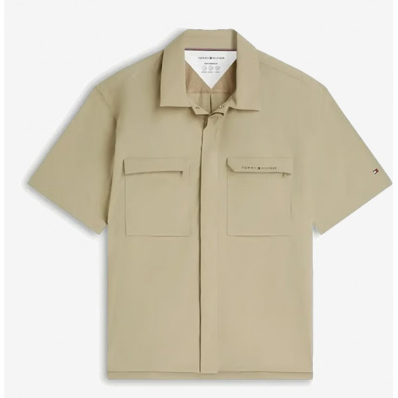 TOMMY HILFIGER - UTILITY SNAP S/S SHIRT - AEG - F|MW0MW43432/AEG