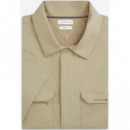TOMMY HILFIGER - UTILITY SNAP S/S SHIRT - AEG - F|MW0MW43432/AEG