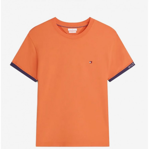 TOMMY HILFIGER - SAIL MIX MEDIA CUFF REGULAR TEE - SCX - F|MW0MW43203/SCX
