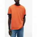 TOMMY HILFIGER - SAIL MIX MEDIA CUFF REGULAR TEE - SCX - F|MW0MW43203/SCX