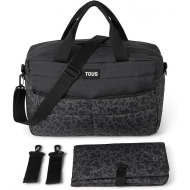 Bolso Maternal con Cambiador Kaos Negro  TOUS
