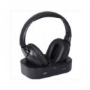 TREVI Auricular TV Inalambrico con Base FRS1490RW con Optico y Conexion Dual Negro